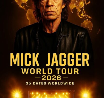 Mick Jagger Ignites the Internet With Explosive 2026 World Tour Announcement — 35 Global Dates, VIP Frenzy, and Rumored Kid Cudi Collab