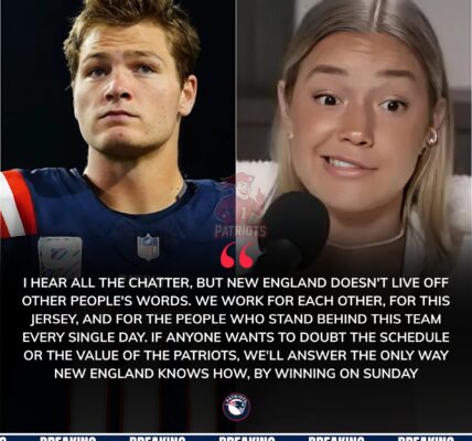After Olivia Holzmacher’s viral jab at the Patriots, Drake Maye unleashes a 12-word message that sends New England into a frenzy and becomes the season’s slogan…