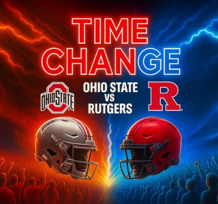 TIME CHANGE: The Ohio State Buckeyes vs. Rutgers Scarlet Knights game has been officially rescheduled, as Ohio State’s field needs to be upgraded to ensure the best playing conditions for both teams.