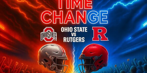 TIME CHANGE: The Ohio State Buckeyes vs. Rutgers Scarlet Knights game has been officially rescheduled, as Ohio State’s field needs to be upgraded to ensure the best playing conditions for both teams.