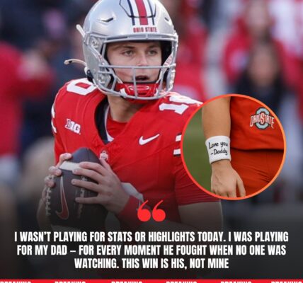 BREAKINGNEWS: Julian Sayin’s silent tribute for his Daddy — the emotional moment behind ohio state’s dominant win over rutgers