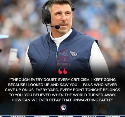 Patriots stun Bengals 26–20; Mike Vrabel’s heartfelt tribute honors loyal fans, turning victory into an emotional, unforgettable moment.