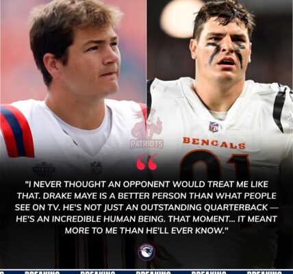 Drake Maye shocked everyone — comforting a devastated Trey Hendrickson after the Patriots’ 26-10 win, offering compassion instead of victory pride.