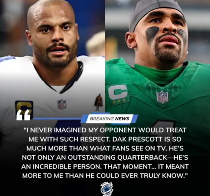 A Touching Gesture Beyond the Score: Dak Prescott Comforts Jalen Hurts After Cowboys’ 24-21 Nail-Biter