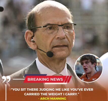 Arch Manning Explodes on Live TV After Harsh Criticism From Paul Finebaum — NCAA Network Forced to Issue Emergency Statement