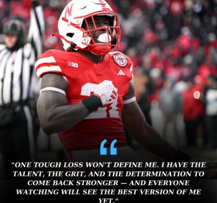 Rising From Defeat: Emmett Johnson’s Defiant Response After Nebraska’s Loss to Penn State