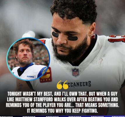 BREAKINGNEWS: Matthew tanfford’s unexpected sideline moment with Mike Evans steals the spotlight after Rams’ 34–7 victory