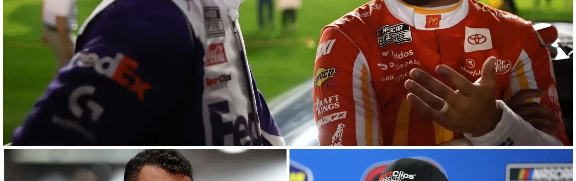 “He’s not in my league!” — Bubba Wallace shocked the entire racing world when he directly criticized Denny Hamlin’s recent performance. BUT, with just 10 simple words, Denny Hamlin instantly silenced Bubba Wallace, and everyone stood up and applauded the young driver’s perfect response.