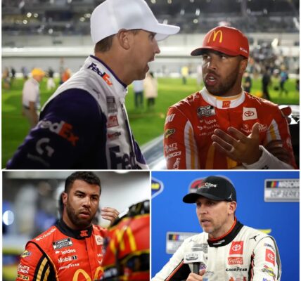“He’s not in my league!” — Bubba Wallace shocked the entire racing world when he directly criticized Denny Hamlin’s recent performance. BUT, with just 10 simple words, Denny Hamlin instantly silenced Bubba Wallace, and everyone stood up and applauded the young driver’s perfect response.