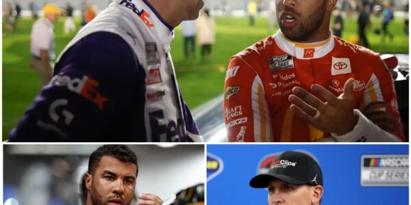 “He’s not in my league!” — Bubba Wallace shocked the entire racing world when he directly criticized Denny Hamlin’s recent performance. BUT, with just 10 simple words, Denny Hamlin instantly silenced Bubba Wallace, and everyone stood up and applauded the young driver’s perfect response.