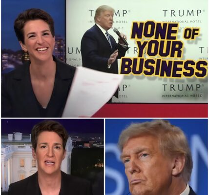 “Get the bum off the air!!!” — T.r.u.m.p shouted inside the White House, ordering CBS to immediately fire Rachel Maddow. But Rachel responded with the calm, steady confidence she’s known for, fully aware of the facts she held…