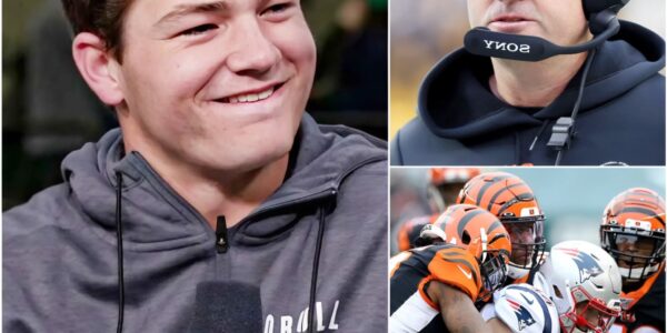 "HE CHEATED!" Bengals coach Zac Taylor accused Drake Maye of cheating. Maye smirked, spoke 15 words, leaving Taylor frozen, stunned.