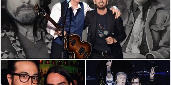 WHEN THE PAST WALKED BACK INTO THE ROOM Paul and Ringo witness an emotional reunion as Sean Lennon and Dhani Harrison see their fathers come alive through unseen footage.