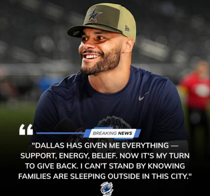 BREAKING NEWS: Dak Prescott Pledges $5 Million to Combat Homelessness in Dallas — “I Can’t Stand By While Families Sleep Outside”