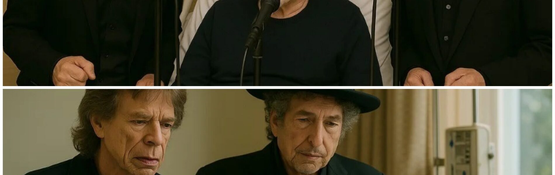 Mick Jagger and Bob Dylan Visit Ailing Phil Collins in London Hospital — “A Gathering of Legends in the Face of Time”