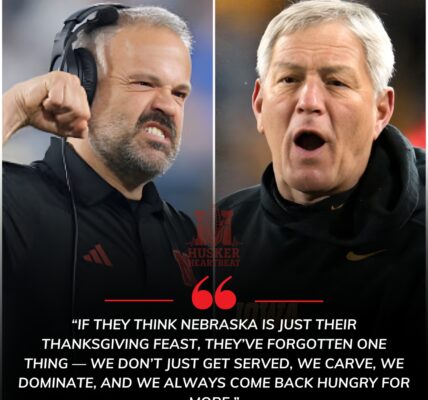 Nebraska vs Iowa — Thanksgiving Showdown Ignites Rivalry, Matt Rhule’s Fiery Response Sends Shockwaves Through College Football