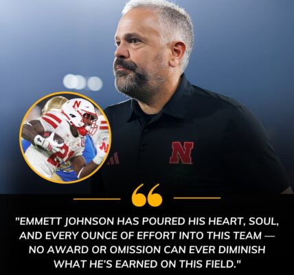Matt Rhule ERUPTS: āA Crime Against Footballā ā Nebraska Coach Blasts Doak Walker Committee for Snubbing Emmett Johnson