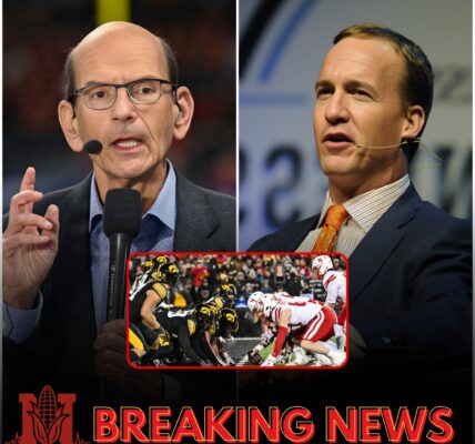 “YOU NEED TO BE QUIET, PAUL.” — Peyton Manning’s Live-TV Counterpunch Stuns ESPN Studio After Paul Finebaum’s Harsh Attack on the Nebraska Football Program!!