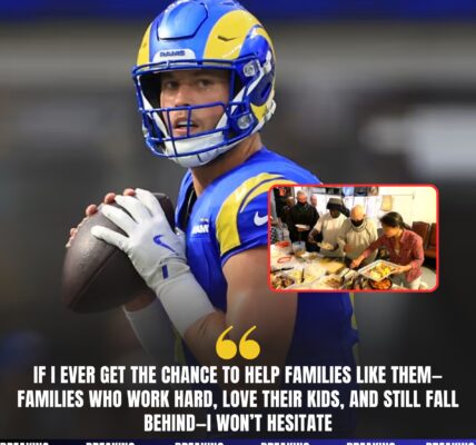 BREAKINGNEWS: Matthew Stanfford commits $3 million on Thanksgiving to support low-income families in LA Rams with a childhood story that leaves Rams Nation silent