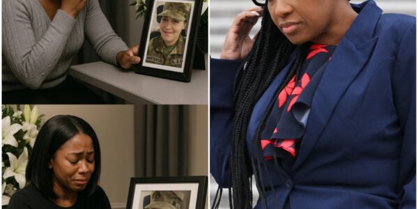 TEARS IN TEARS: Crockett attends the funeral of National Guardsman Sarah Beckstrom after she sh0t and k!lled a guard at age 22 — Placing a white rose on his casket, she promised to pay for all expenses