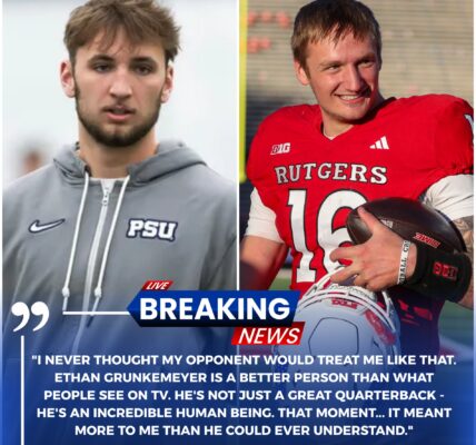 BREAKINGNEWS Ethan Grunkemeyer delivers powerful postgame act of sportsmanship after Penn State’s 40–36 win over Rutgers