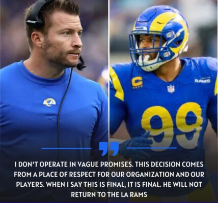THIS WILL BE HIS LAST TIME PLAYING FOR THE LA Rams TEAM » – Coach Sean MCVay has officially announced the removal of a player from the LA Rams team and affirmed that he will never call him back.
