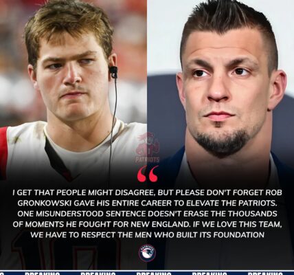 Patriots Icon Drake Maye Steps Up to Defend Legend Rob Gronkowski Amid Brutal NFL Backlash Wave