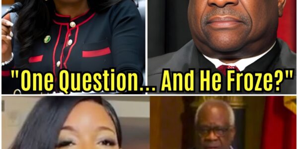 Jasmine Crockett’s “ONE SENTENCE” froze Clarence Thomas — and the entire Supreme Court fell into a dark silence… No lengthy argument, no beating around the bush — Jasmine Crockett stepped forward, asked just one question. Short, sharp, and deadpan...