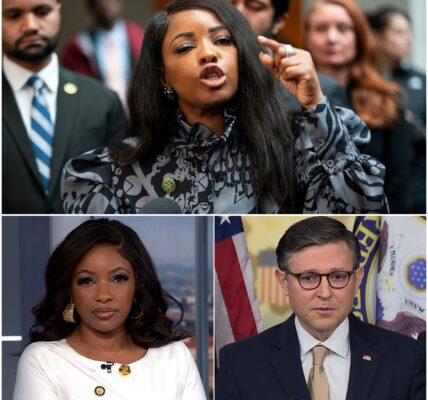 Mike Johnson tried to shut her down — but Jasmine Crockett’s brutal comeback detonated the room, stunned Republicans, and left Johnson visibly shaken on live TV.