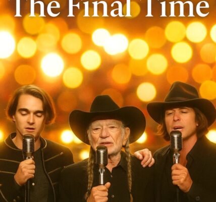 Willie looked at his sons, smiled through tears, and whispered “Just Breathe” one last time. Lukas and Micah’s voices cracked as they sang with their father, knowing this could be goodbye. The crowd lit up the arena with phone lights, turning it into a sea of stars saying thank you to the Red Headed Stranger. If this doesn’t make you cry, nothing will. Watch before it’s gone forever.