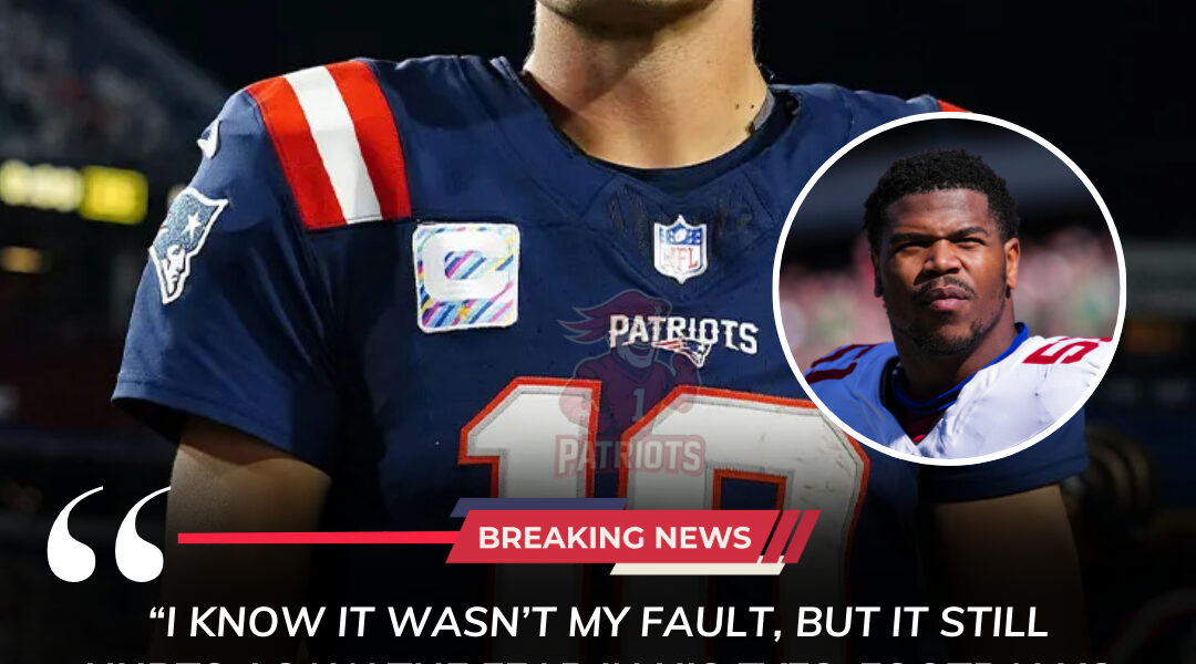 Patriots QB Drake Maye rushes to the hospital after rookie Abdul Carter’s brutal collision, leaving fans stunned as celebration stops instantly.