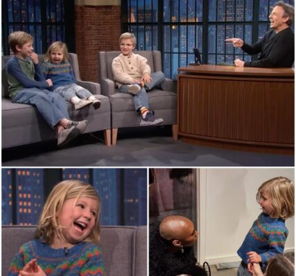 Seth Meyers just delivered a heart-melting moment on "Late Night" when he unexpectedly brought his three young children out on stage...