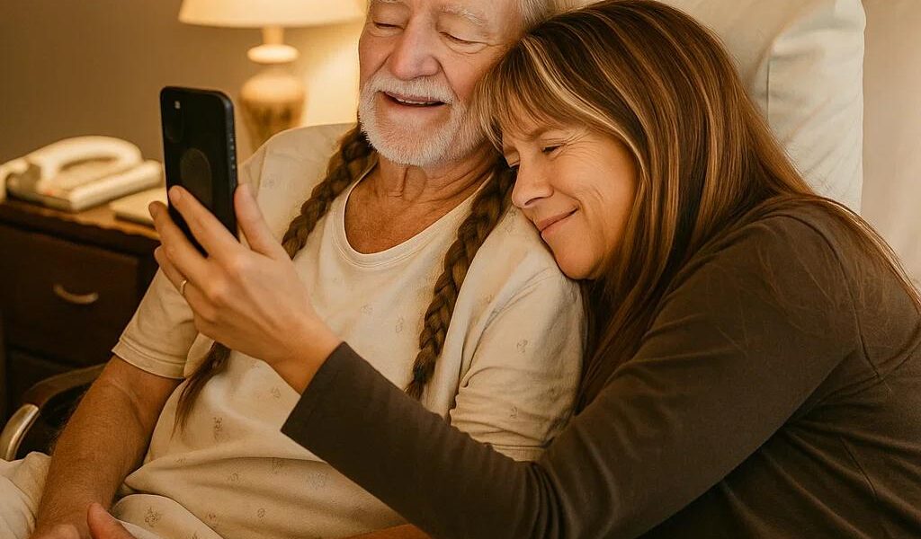 “DADDY… SING IT ONE MORE TIME” — WILLIE NELSON’S SECRET BEDROOM RECORDING WITH PAULA: Paula held the phone as her father, struggling for breath, whispered their lullaby one final time. The family guarded it in silence… until now. Bring tissues. Bring a lot of tissues.