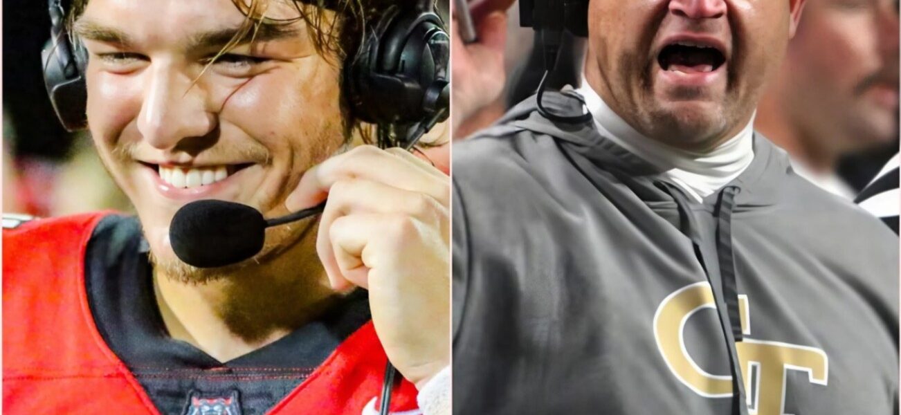 “He Cheated!” Chaos Erupts After Georgia Tech Coach Brent Key Accuses Georgia QB Gunner Stockton of Using Illegal High-Tech Device Following 16–09 Loss.