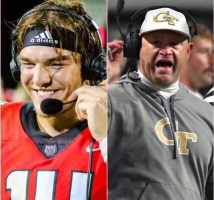“He Cheated!” Chaos Erupts After Georgia Tech Coach Brent Key Accuses Georgia QB Gunner Stockton of Using Illegal High-Tech Device Following 16–09 Loss.