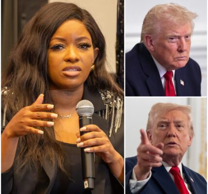 No podium. No notes. Jasmine Crockett walks straight to the edge of the marble, grabs a single live mic from a stunned reporter, and looks dead into every camera on Earth...