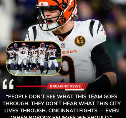 Joe Burrow Freezes the NFL With His Most Emotional Postgame Message Yet After Bengals’ Explosive 32–14 Win Over Ravens
