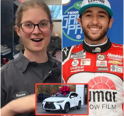 The Poor Janitor of Daytona International Speedway Helps Chase Elliott Fix a Flat Tire — The Next Day, a White SUV Showed Up in Front of Her House!