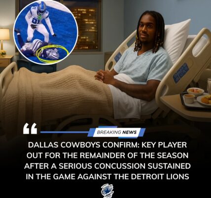 Cowboys Star Officially Sidelined for the Season Following a Severe Concussion Suffered in the Game Against the Lions
