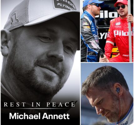MOMENT UNPRECEDENTED IN NASCAR HISTORY: Legendary Dale Earnhardt Jr. shocked the racing world when he called on the NASCAR community to observe a moment of silence in memory of Michael Annett