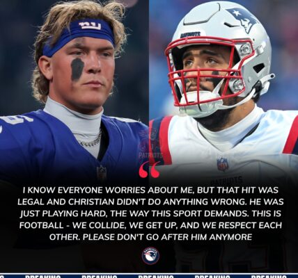 Jaxson Dart Reassures Fans and Defends Christian Elliss After Learning the Patriots LB Received “Crazy Attacking Messages” for a Completely Legal Hit