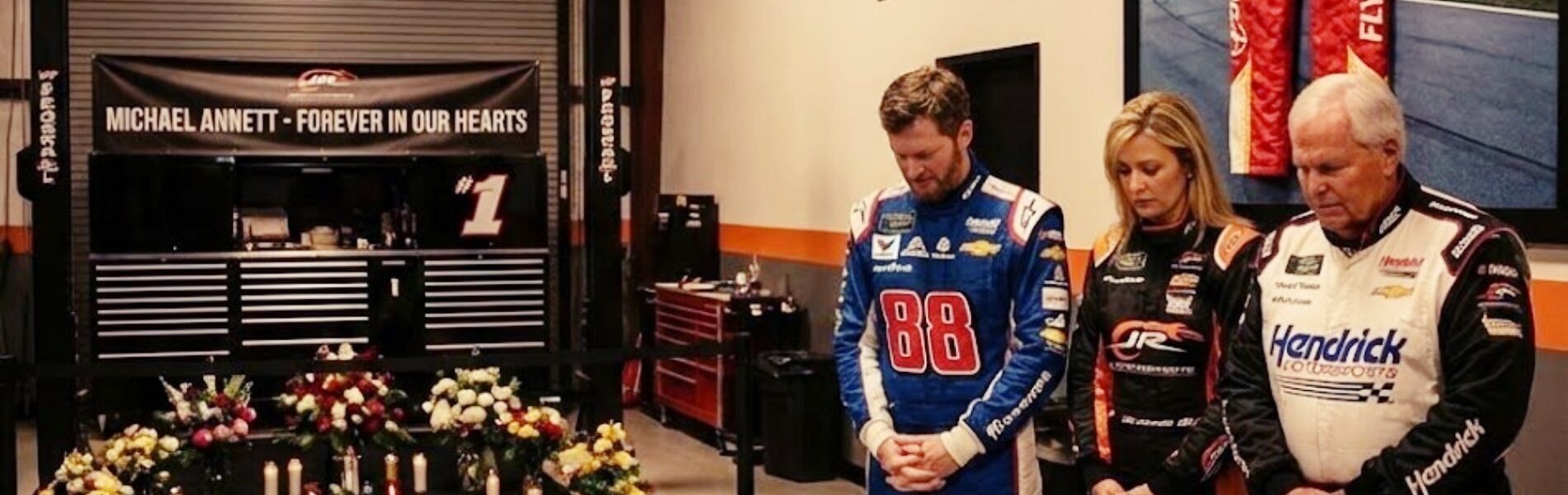 “Always Riding With Us”: JR Motorsports Honors Michael Annett with Emotional Garage Tribute