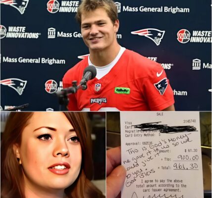 A Waitress Served Drake Maye Without Knowing Who He Was — Minutes Later, His Note Left Her Sobbing in the Middle of the Diner