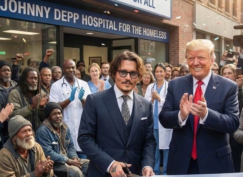 Johnny Depp Unveils Secret $300 Million “Depp Detox Sanctuary” for 10,000 Homeless — Trump Crashes Opening in Gold Helicopter to Salute “the Real Captain America”