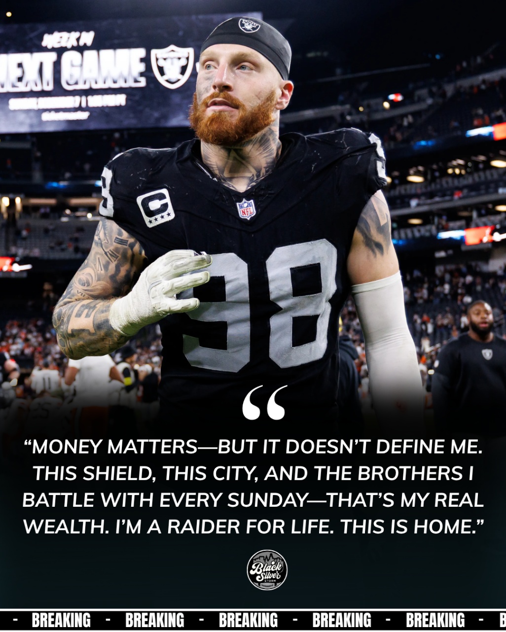 Crosby rejects riches, stays loyal, leads Raiders into legacy